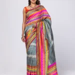 Watermelon  Printed Cotton Saree